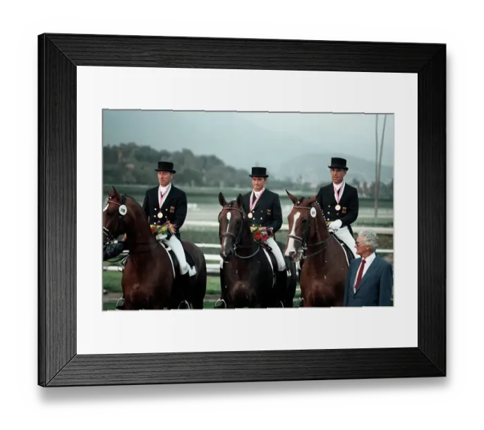 Framed Print : 1984 Summer Olympics - Equestrian - Team Dressage Framed Print : 1984 Summer Olympics - Equestrian - Team Dressage