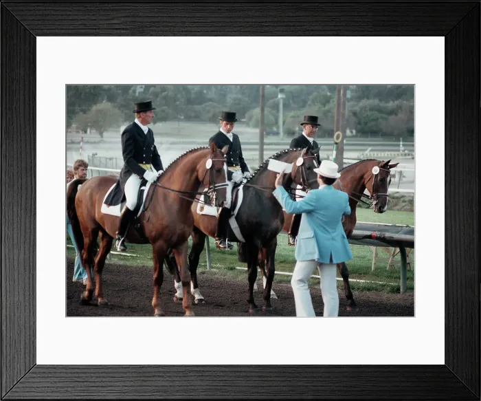 Framed Print : 1984 Summer Olympics - Equestrian - Team Dressage Framed Print : 1984 Summer Olympics - Equestrian - Team Dressage