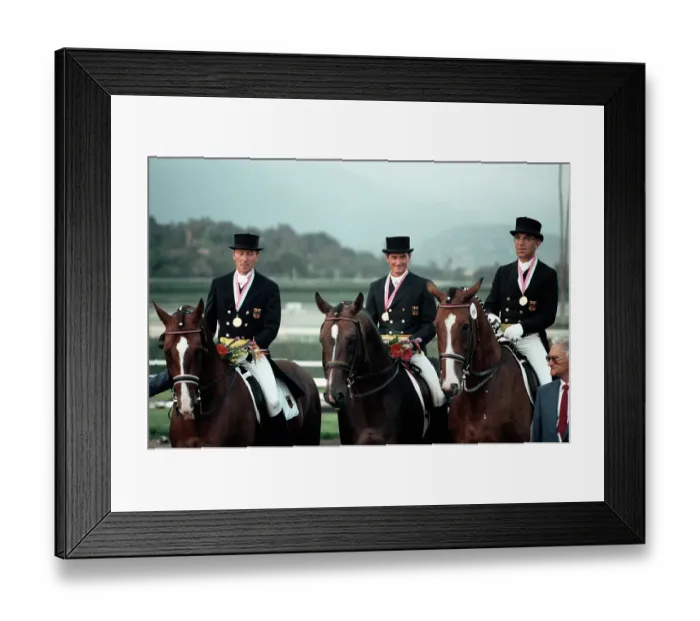 Framed Print : 1984 Summer Olympics - Equestrian - Team Dressage Framed Print : 1984 Summer Olympics - Equestrian - Team Dressage