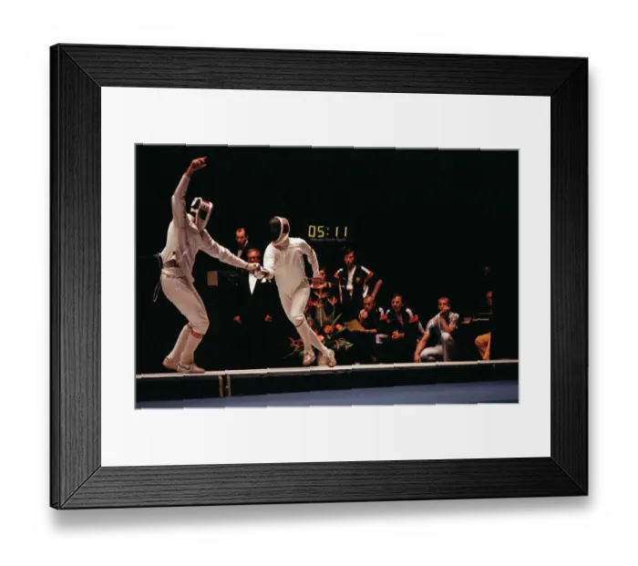 Framed Print : 1984 Summer Olympics - Fencing Framed Print : 1984 Summer Olympics - Fencing
