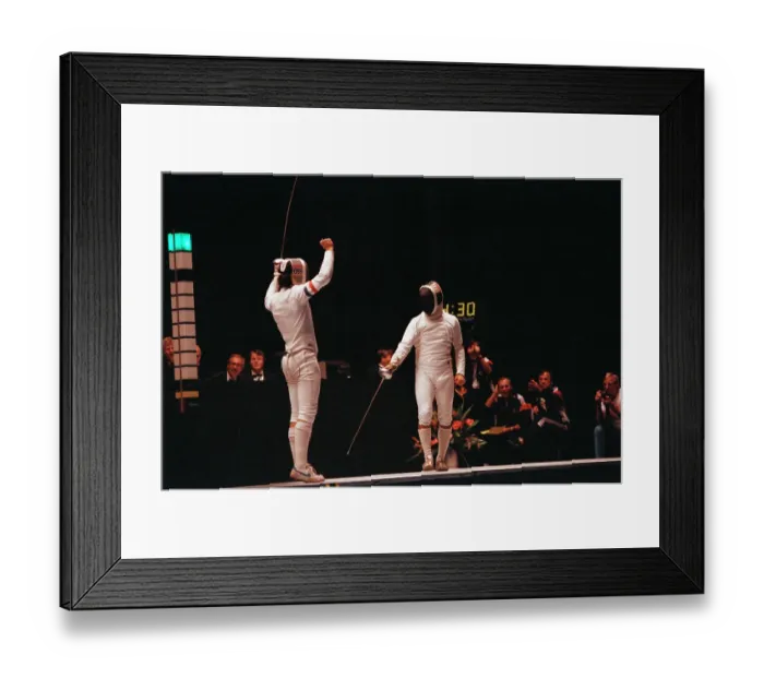 Framed Print : 1984 Summer Olympics - Fencing