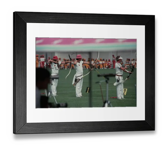 Framed Print : 1984 Summer Olympics - Archery - Men's Individual Event Framed Print : 1984 Summer Olympics - Archery - Men's Individual Event