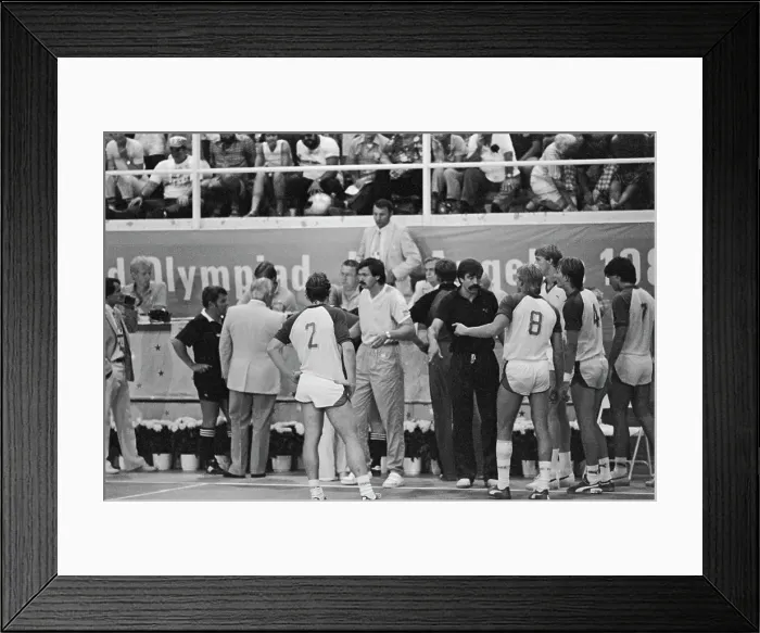 Framed Print : 1984 Summer Olympics - Men's Handball Match #8 Framed Print : 1984 Summer Olympics - Men's Handball Match #8