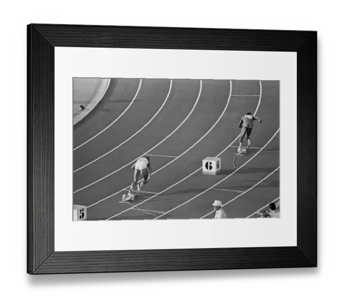 Framed Print : 1984 Summer Olympics - Men's 400 Metres Hurdles Final Framed Print : 1984 Summer Olympics - Men's 400 Metres Hurdles Final