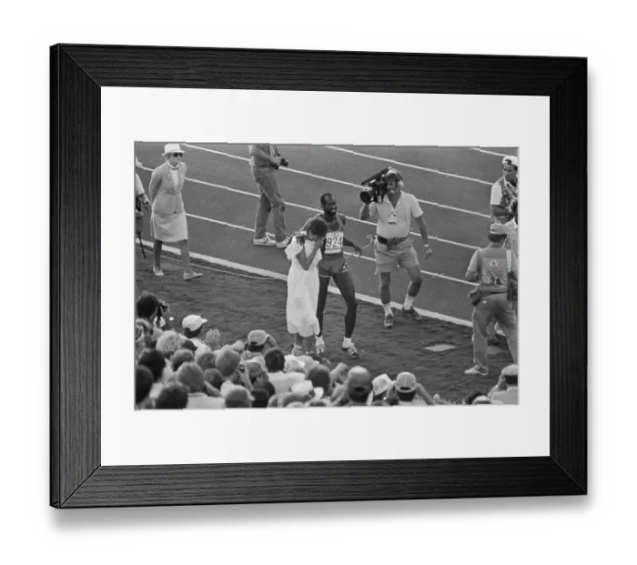 Framed Print : 1984 Summer Olympics - Men's 400 Metres Hurdles Final Framed Print : 1984 Summer Olympics - Men's 400 Metres Hurdles Final