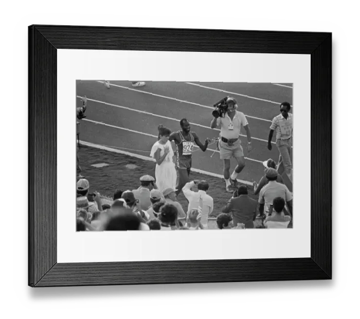 Framed Print : 1984 Summer Olympics - Men's 400 Metres Hurdles Final Framed Print : 1984 Summer Olympics - Men's 400 Metres Hurdles Final