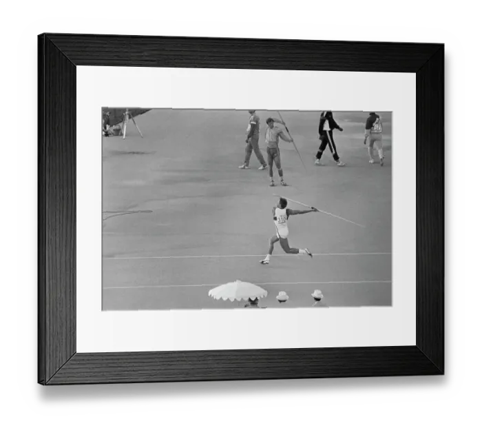 Framed Print : 1984 Summer Olympics - Men's Javelin Final Framed Print : 1984 Summer Olympics - Men's Javelin Final