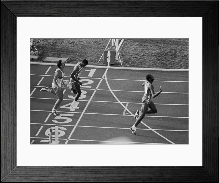 Framed Print : 1984 Summer Olympics - Men's 400 Metres Hurdles Final Framed Print : 1984 Summer Olympics - Men's 400 Metres Hurdles Final