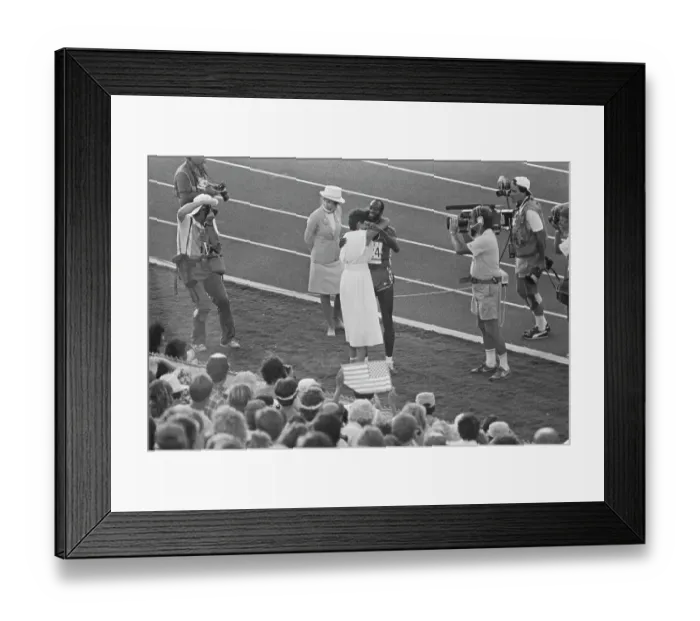 Framed Print : 1984 Summer Olympics - Men's 400 Metres Hurdles Final Framed Print : 1984 Summer Olympics - Men's 400 Metres Hurdles Final