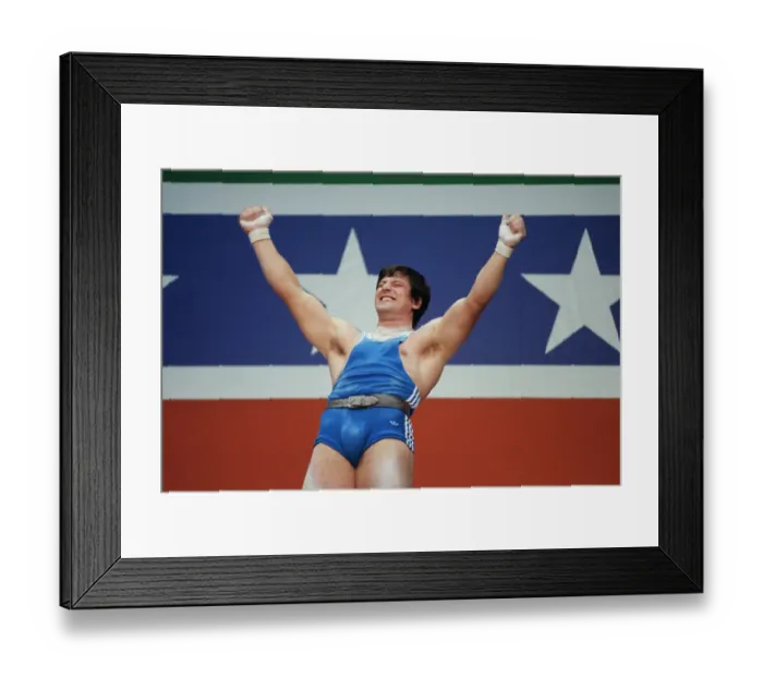 Framed Print : 1984 Summer Olympics - Men's 100kg Weightlifting Framed Print : 1984 Summer Olympics - Men's 100kg Weightlifting