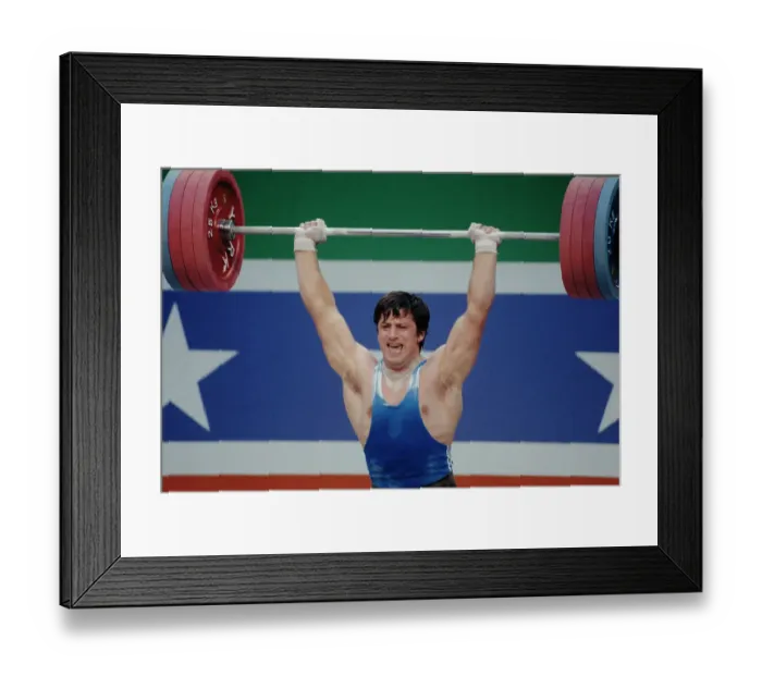 Framed Print : 1984 Summer Olympics - Men's 100kg Weightlifting