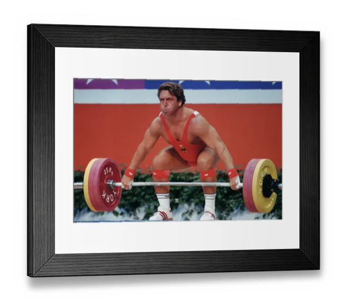 Framed Print : 1984 Summer Olympics - Men's 100kg Weightlifting Framed Print : 1984 Summer Olympics - Men's 100kg Weightlifting