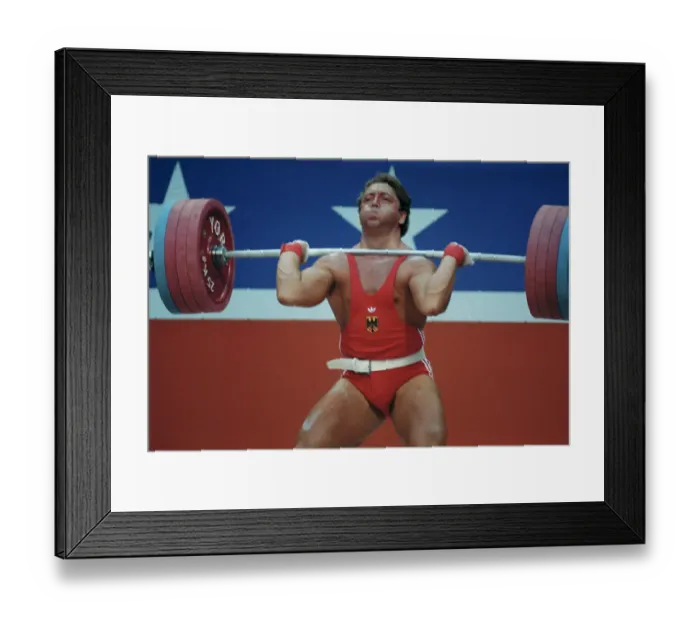 Framed Print : 1984 Summer Olympics - Men's 100kg Weightlifting Framed Print : 1984 Summer Olympics - Men's 100kg Weightlifting