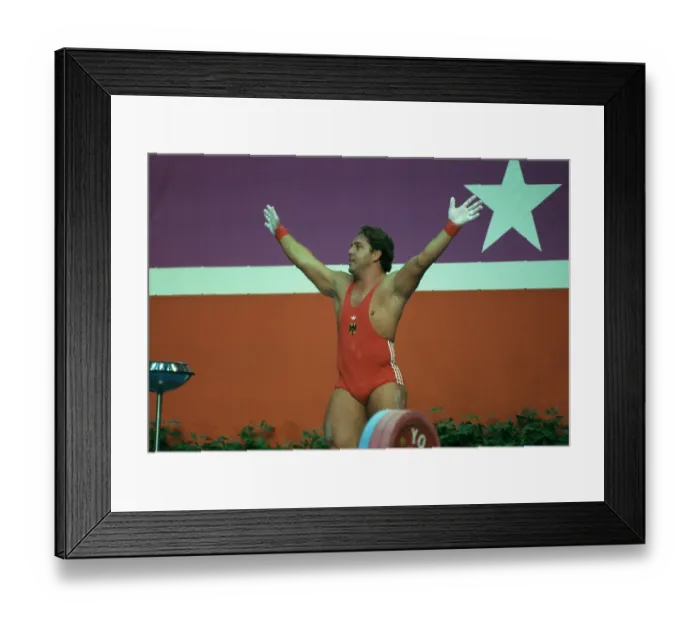 Framed Print : 1984 Summer Olympics - Men's 100kg Weightlifting Framed Print : 1984 Summer Olympics - Men's 100kg Weightlifting