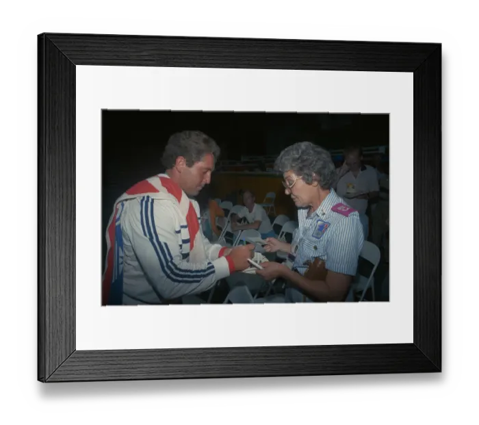 Framed Print : 1984 Summer Olympics - Men's 100kg Weightlifting Framed Print : 1984 Summer Olympics - Men's 100kg Weightlifting