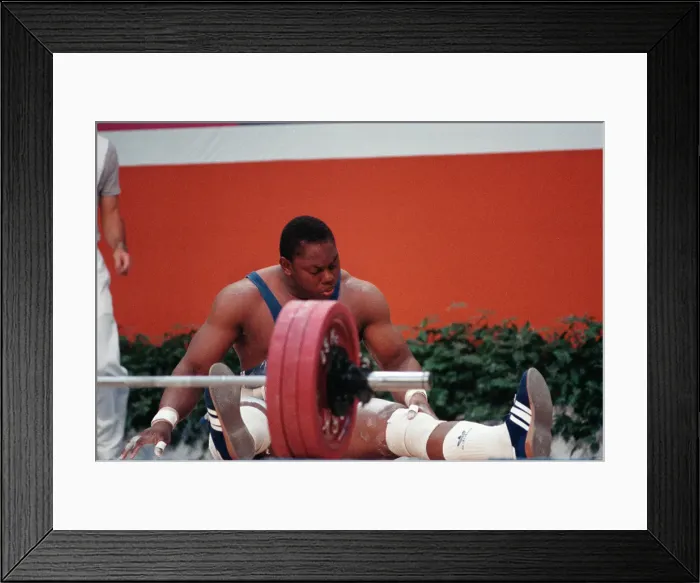 Framed Print : 1984 Summer Olympics - Super Heavyweight Weightlifting Framed Print : 1984 Summer Olympics - Super Heavyweight Weightlifting