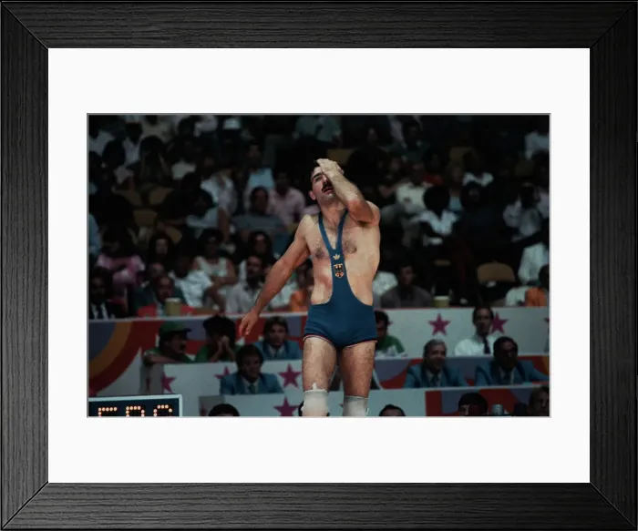 Framed Print : 1984 Summer Olympics - Wrestling - Men's Freestyle 74kg