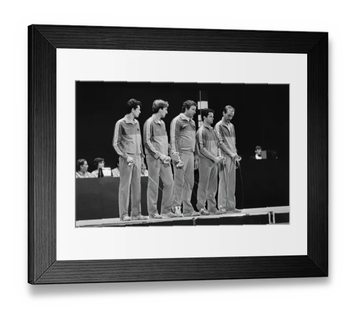 Framed Print : 1984 Summer Olympics - Fencing Framed Print : 1984 Summer Olympics - Fencing