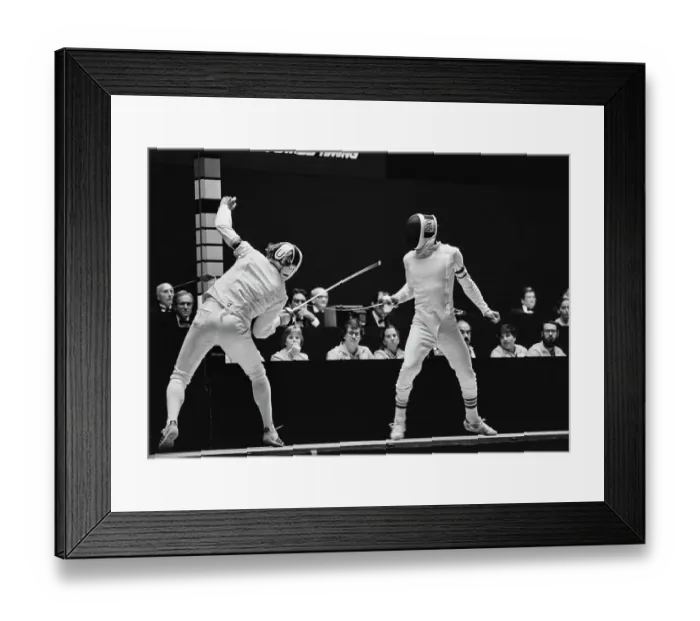 Framed Print : 1984 Summer Olympics - Fencing Framed Print : 1984 Summer Olympics - Fencing