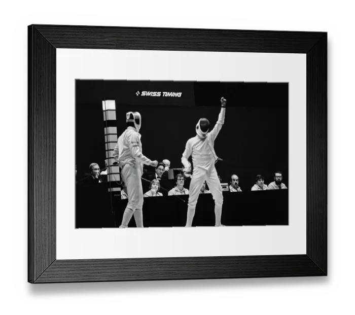 Framed Print : 1984 Summer Olympics - Fencing Framed Print : 1984 Summer Olympics - Fencing