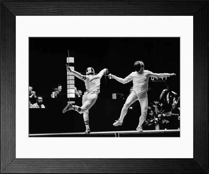 Framed Print : 1984 Summer Olympics - Fencing