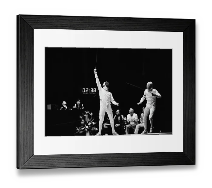 Framed Print : 1984 Summer Olympics - Fencing Framed Print : 1984 Summer Olympics - Fencing