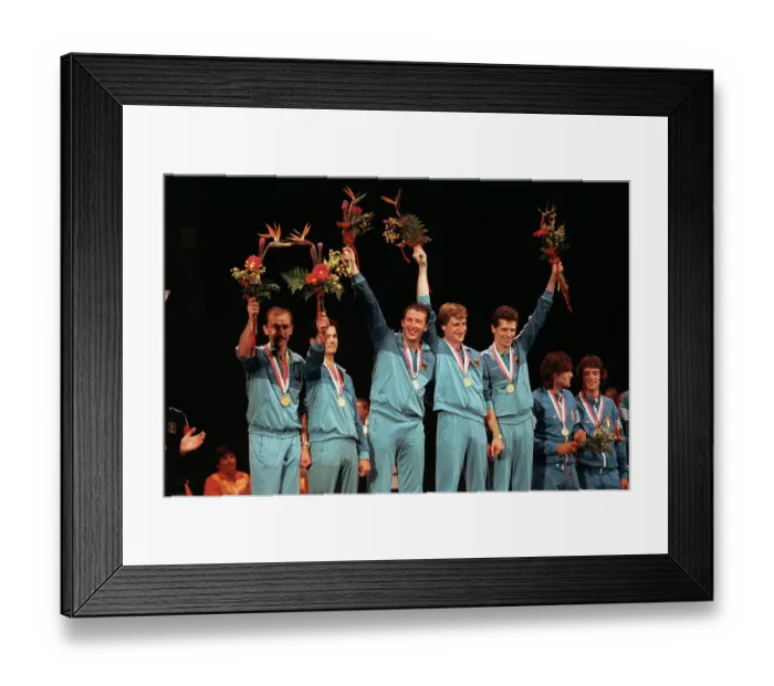 Framed Print : 1984 Summer Olympics - Fencing - Team Épée Framed Print : 1984 Summer Olympics - Fencing - Team Épée