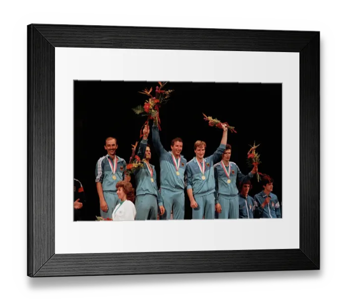 Framed Print : 1984 Summer Olympics - Fencing - Team Épée Framed Print : 1984 Summer Olympics - Fencing - Team Épée