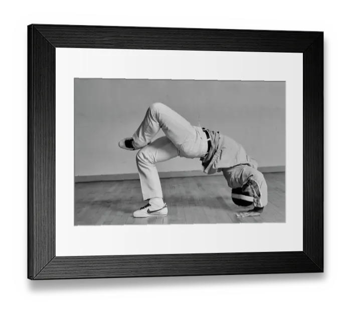 Framed Print : Breaking Moves - Bridge Freeze Framed Print : Breaking Moves - Bridge Freeze