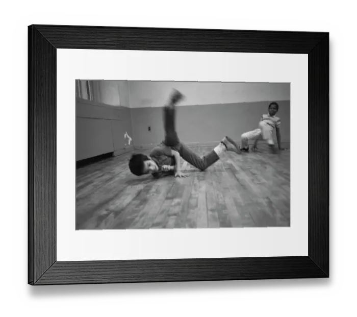 Framed Print : Breakdancing Class Framed Print : Breakdancing Class