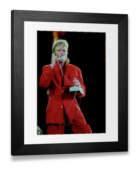 Framed Print : David Bowie Performing