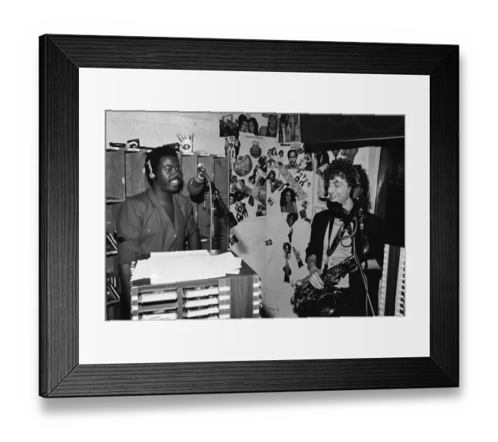 Framed Print : Kashif And Kenny G Perform On The Radio Framed Print : Kashif And Kenny G Perform On The Radio