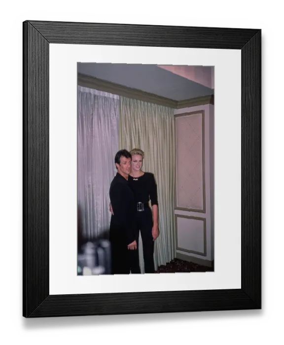 Framed Print : Sylvester Stallone & Brigitte Nielsen Framed Print : Sylvester Stallone & Brigitte Nielsen