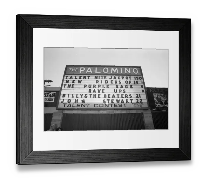 Framed Print : The Palomino Marquee Framed Print : The Palomino Marquee