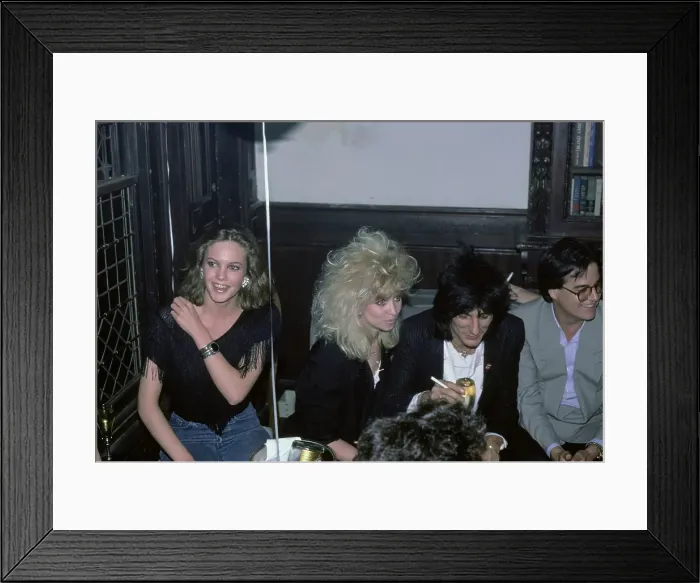 Framed Print : Ron And Jo Wood Attend Mick Jagger's 42nd Birthday Party Framed Print : Ron And Jo Wood Attend Mick Jagger's 42nd Birthday Party