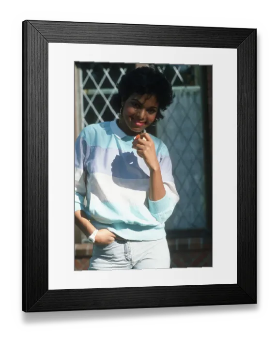 Framed Print : Janet Jackson Eating An Apple Framed Print : Janet Jackson Eating An Apple