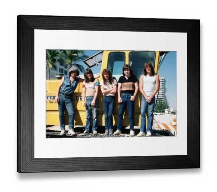 Framed Print : AC / DC Photo Shoot