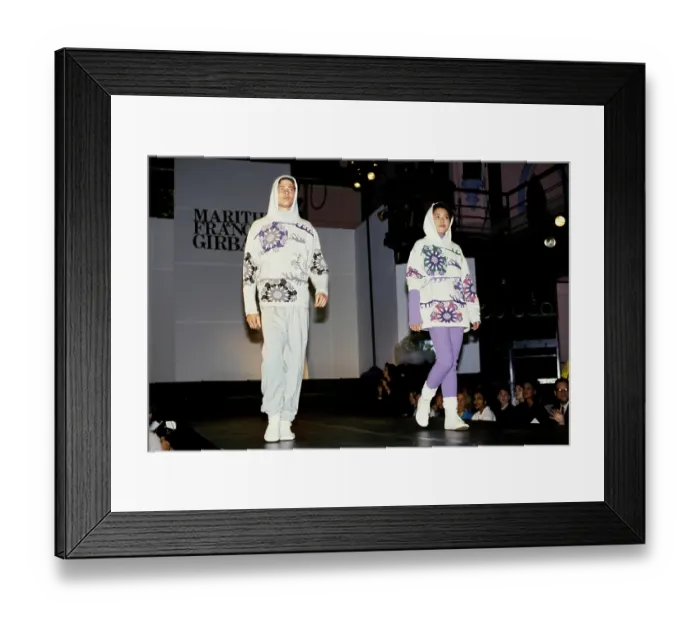 Framed Print : Marithé + François Girbaud Fashion Show, 1986 Framed Print : Marithé + François Girbaud Fashion Show, 1986