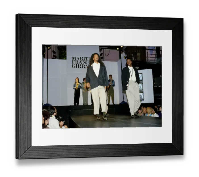 Framed Print : Marithé + François Girbaud Fashion Show, 1986 Framed Print : Marithé + François Girbaud Fashion Show, 1986
