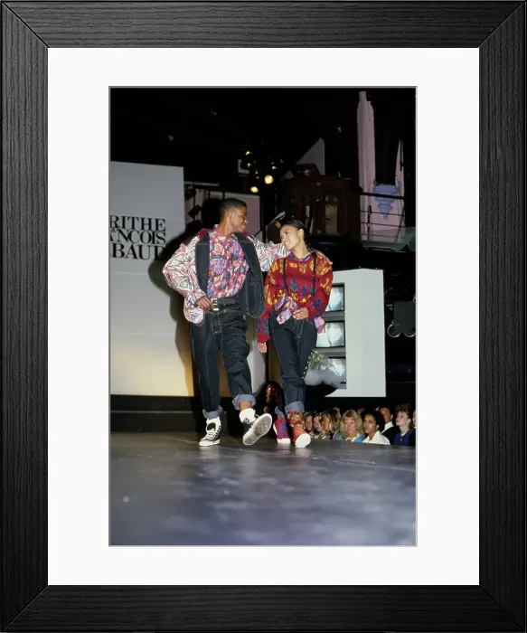 Framed Print : Marithé + François Girbaud Fashion Show, 1986 Framed Print : Marithé + François Girbaud Fashion Show, 1986