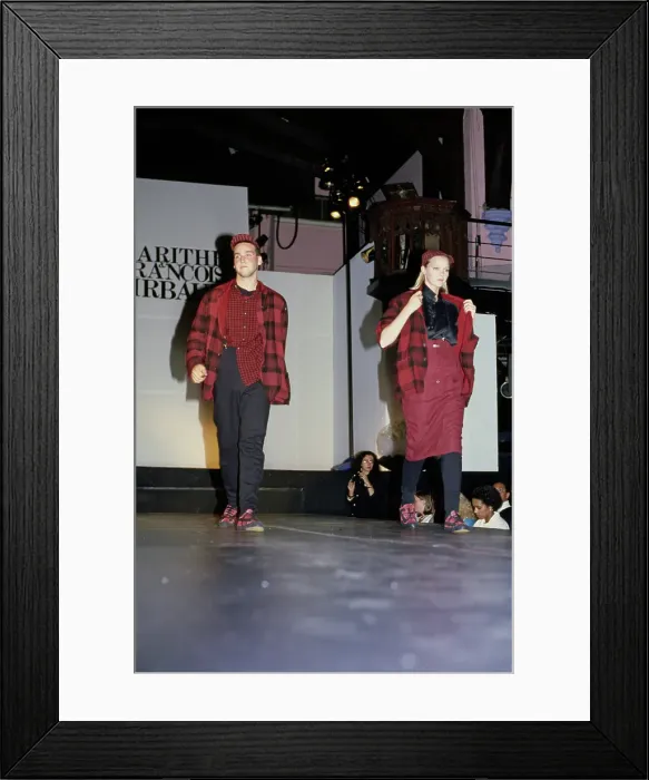 Framed Print : Marithé + François Girbaud Fashion Show, 1986