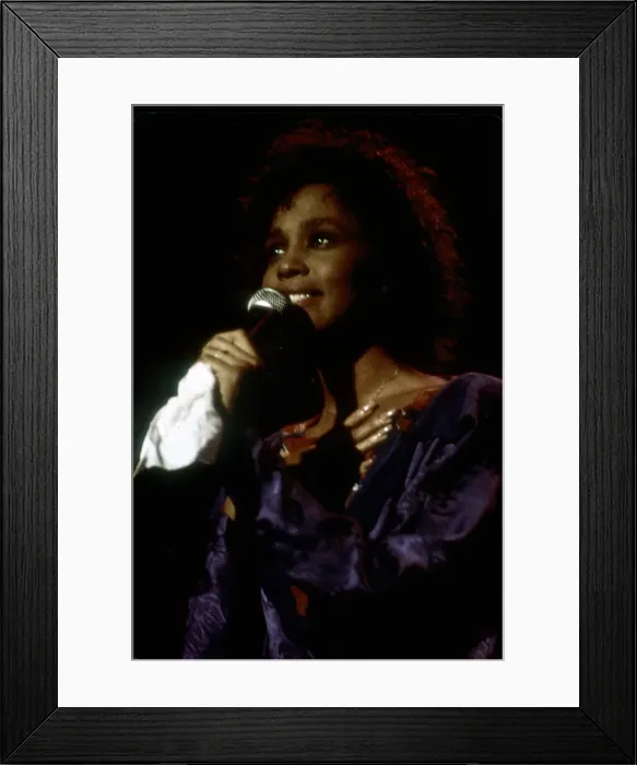 Framed Print : Whitney Houston Performing Framed Print : Whitney Houston Performing