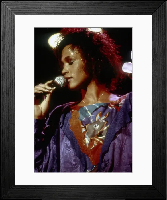 Framed Print : Whitney Houston Performing Framed Print : Whitney Houston Performing