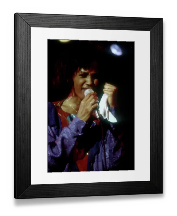 Framed Print : Whitney Houston Performing