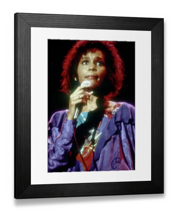 Framed Print : Whitney Houston Performing Framed Print : Whitney Houston Performing