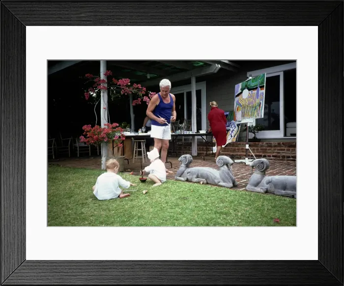 Framed Print : Tony Curtis Painting At Home Framed Print : Tony Curtis Painting At Home