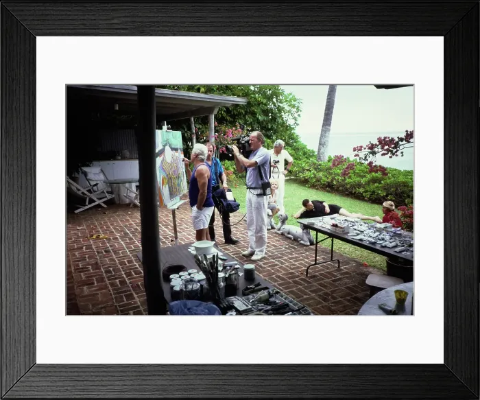 Framed Print : Tony Curtis Painting At Home Framed Print : Tony Curtis Painting At Home