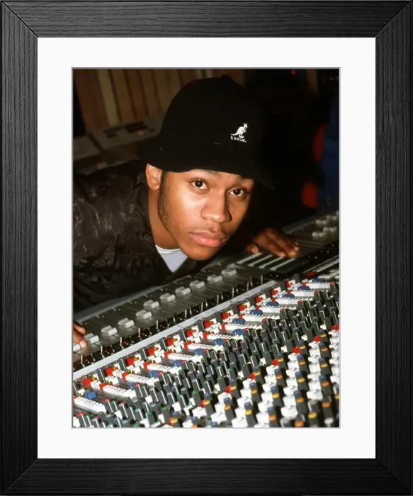 Framed Print : LL Cool J Recording Bigger And Deffer Album with LA Posse Framed Print : LL Cool J Recording Bigger And Deffer Album with LA Posse