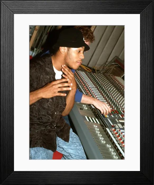Framed Print : LL Cool J Recording Bigger And Deffer Album with LA Posse Framed Print : LL Cool J Recording Bigger And Deffer Album with LA Posse