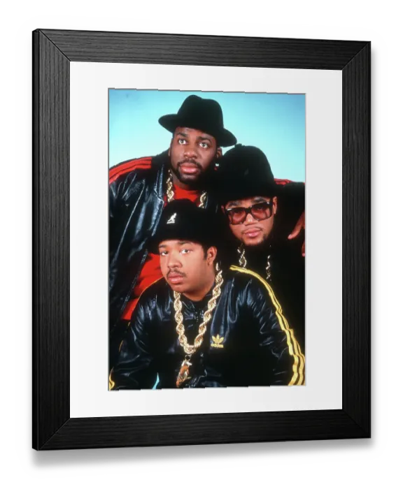 Framed Print : Run DMC. American hip hop group Run DMC, portrait session Framed Print : Run DMC. American hip hop group Run DMC, portrait session
